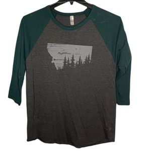 American Apparel mens 3/4 length sleeve shirt